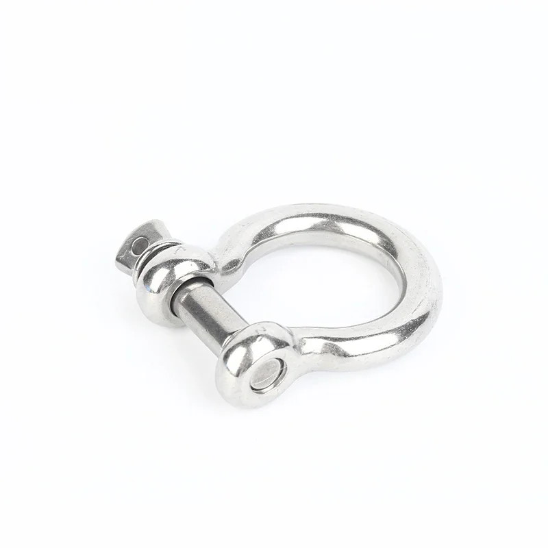 316 Stainless Steel Bow Shackle With Screw Pin Rigging Hardware M4-M38 D Shaped Cufflinks Shackle Type U Sling Rope Screw Hook