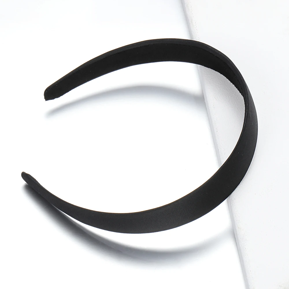 1PC Schwarz Full Wrap Tuch Kunststoff Stirnband 1,5-4mm Breite Stirnband Basis für Frauen, Mädchen DIY Kopfbedeckungen, Schmuck Machen Zubehör – Detail 4