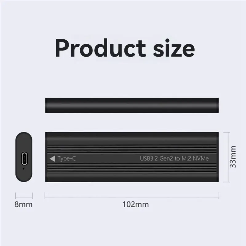 B49C 외장형 하드 디스크 박스 M.2 NVME PCIe SSD 케이스 USB 타입 C 10Gbps PCI-E M2 SSD 홀더