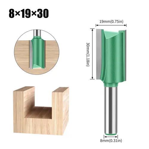 3mm-20mm Diameter 8mm Shank Straight Bit Tungsten Carbide Single Double Flute Router Bit Wood Milling Cutter For Woodwork Tool - Image 8
