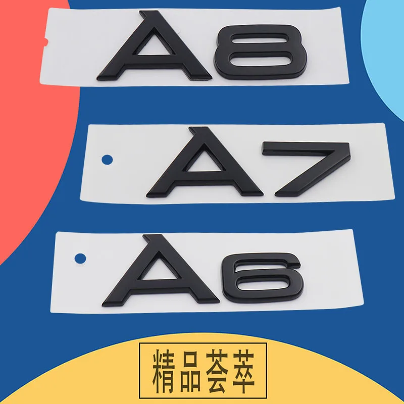 자동차 엔진 후드 펜더 트렁크 테일 데칼 엠블럼 배지 스티커, 자동차 스타일링 액세서리, 3D A1 A2 A3 A4 A5 A6 A7 A8 글자