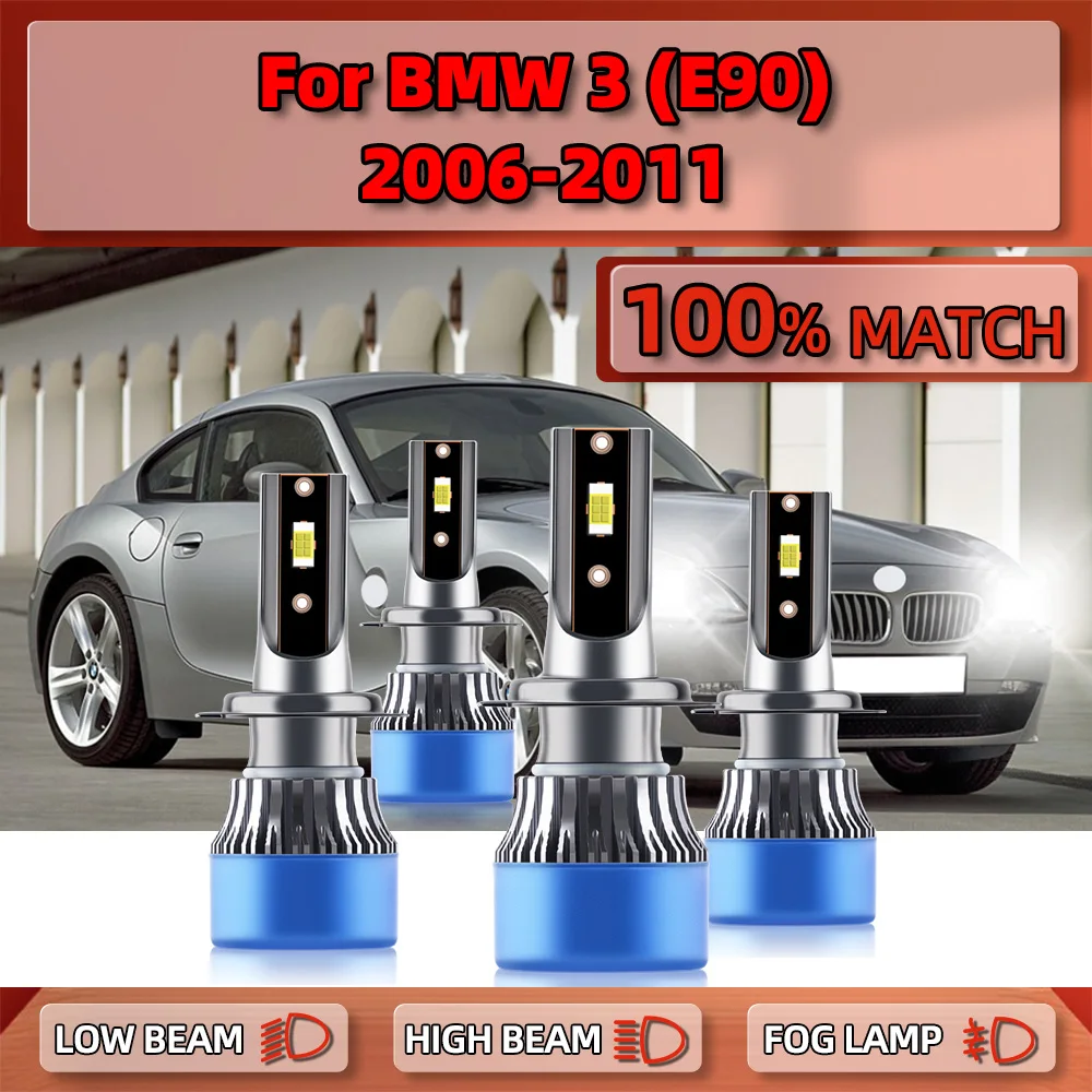 

240W LED Headlight Bulbs 40000LM H7 High Low Beam Auto Lamps 12V 6000K White For BMW 3 E90 2006 2007 2008 2009 2010 2011