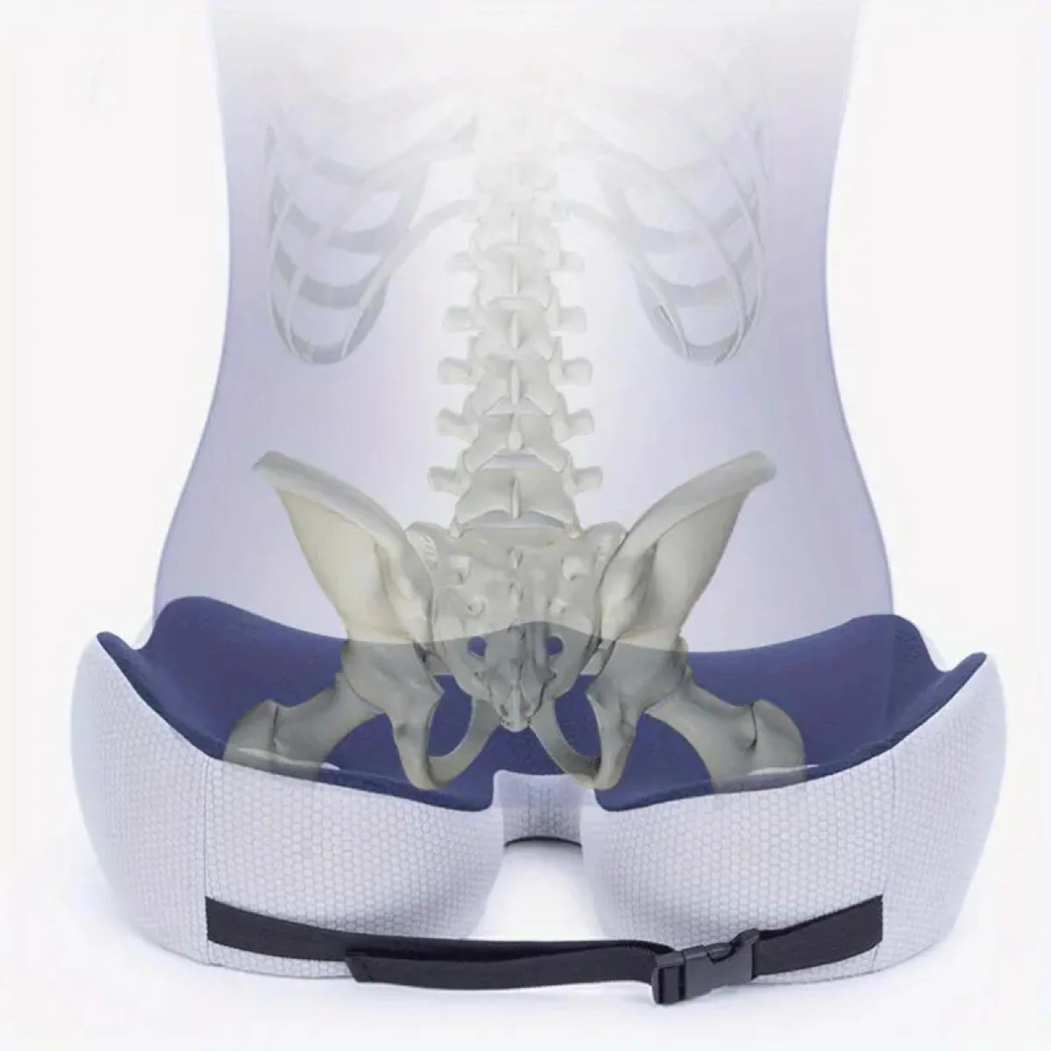 1 Piece Memory Foam Seat Cushion To Reduce Chair Office Fatigue On Hips, Lower Back, Back Of Legs, Ischial Tuberosities 2