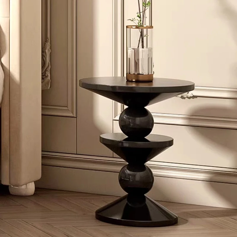 

Minimalist Round Steel Coffee Table Designer Nordic Aesthetic Korea Side Table Metal Simple Mesa Auxiliar Living Room Decoration