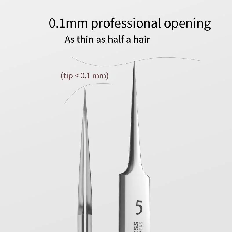 German Ultra-fine No. 5 Cell Pimples Blackhead Clip Tweezers Beauty Salon Special Scraping & Closing Artifact Acne Needle Tool tweezer tool,pimples blackhead tweezers,blackhead clip tweezers,cosmetic tool