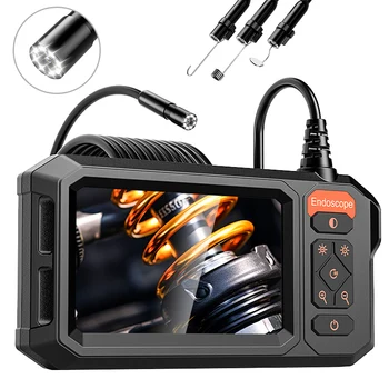 Endoscope Camera 4.3'' IPS Screen Waterproof Snake Plumbing Camera Car Pipe Inspection Borescope 8MM Probe with Adjustable 8LEDs 1