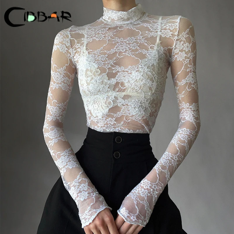 2019 Women Elegant Sexy Patchwork White OL Casual Shirt Female V-Neck Leisure Top Hollow Out Lace Splicing Flared Sleeve Blouse main image 1