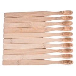 10 - Pack Eco - Friendly Bamboo Toothbrush Set with Soft Charcoal Bristles (10PCS)
