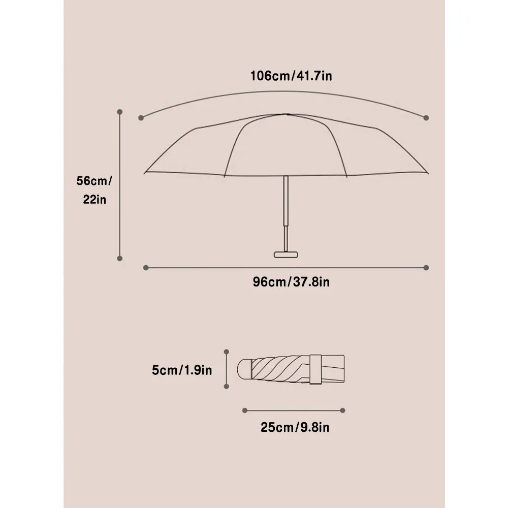Whimsical Veggie Design Folding Umbrella: Sun-Protective, Durable, Compact for Travel-Manual Open, 8 Ribs