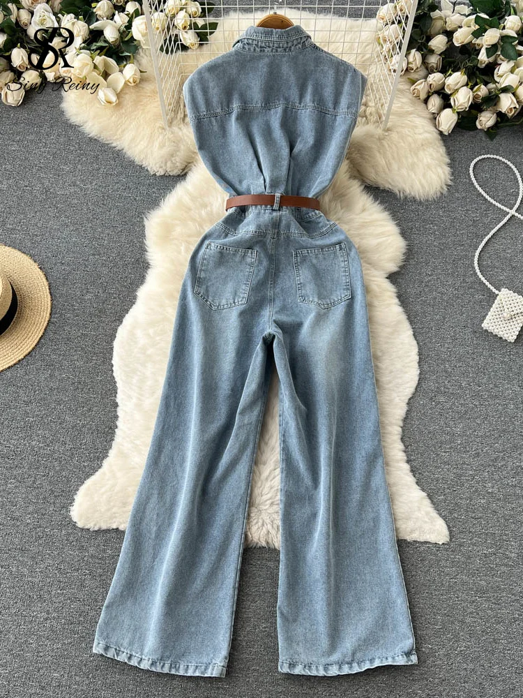 【BAON】Loiki Shirring Pocket Denim Sleeveless Long OP S20ddbbe76d2447538a8970b27181a