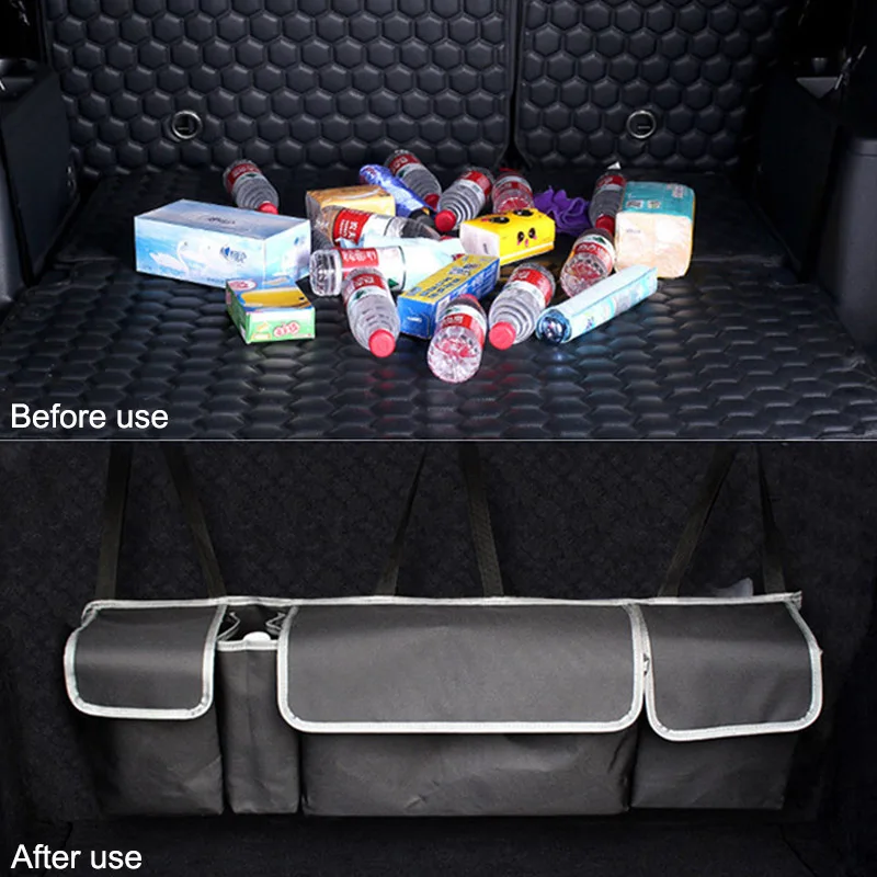 Car Trunk Organizer Backseat Storage Bag Adjustable High Capacity Multi-use Oxford Car Interior, car trunk storage bag,car seat back organizer