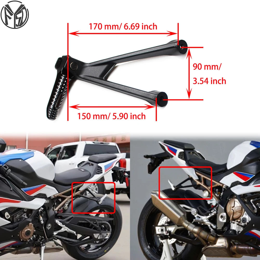 Motorcycle Footrests For BMW S1000RR S1000R 2009-Motorcycle Rear Passenger Footrest Bracket Kit