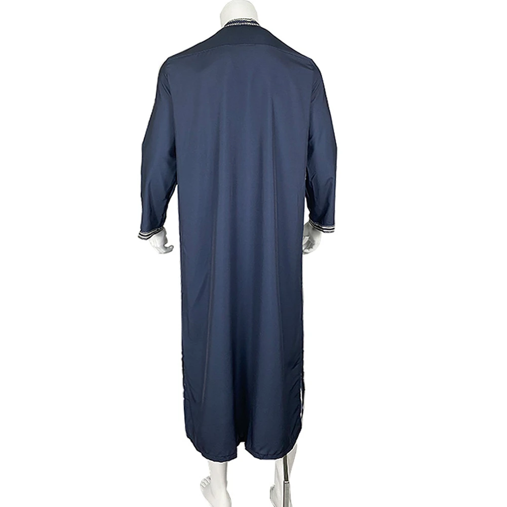 

Comfy Fashion Daily Holiday Men Robe Clothes Casual Comfortable Long Sleeve Slight Stretch Solid Color Stand Collar