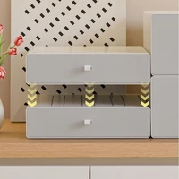 DIY Stackable white plastic desktop storage box student dormitory office storage small drawer box Table Desktop Stationery Box 5