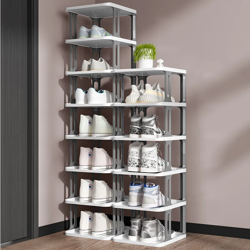Shoe Cabinet Shoe Organizer Shoe Rack Multilayer Shoe Rack Stackable Shoe Hanger Dormitory Door Storage Rack Storage Cabinet Assembled Hanger Save Space