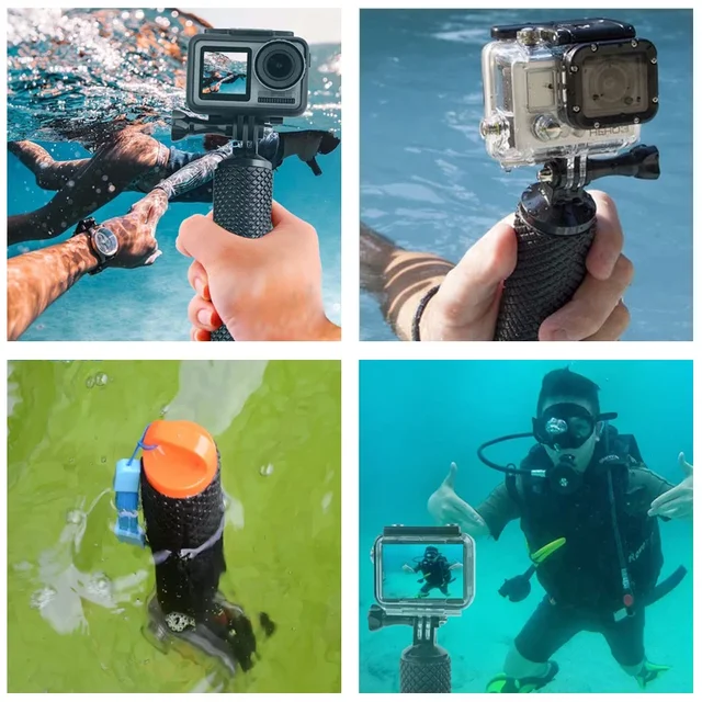 Support de poignée de tige de flottabilité pour caméra de sport, pour Gopro Hero 12 11 10 9 8 7 Xiaomi Yi SJ4000 DJI Osmo, accessoires de montage de poignée flottante 6