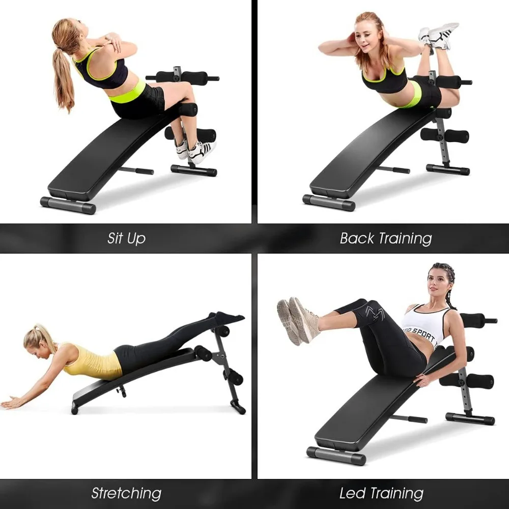 Sit up Bench Adjustable Strength Training Bench Full Body Utility Workout Equipment Home Gym Foldable Slant Board