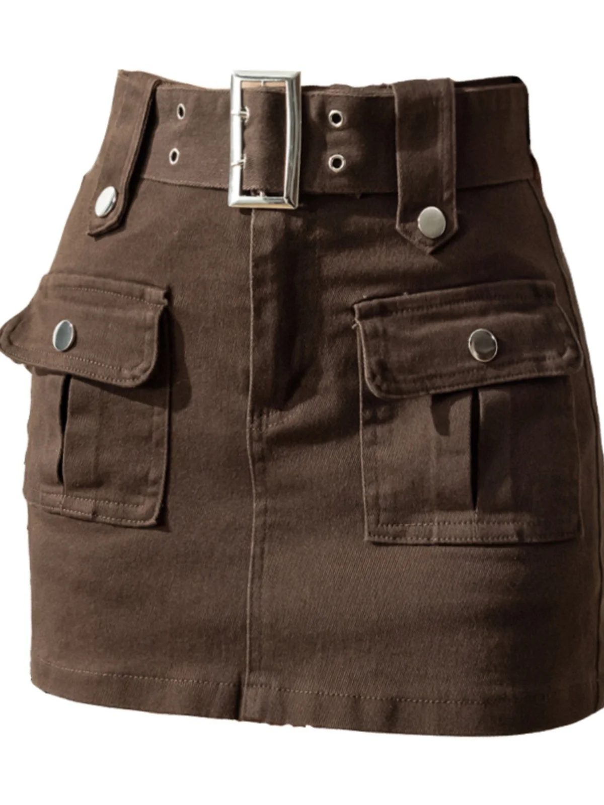 하이웨이스트 A라인 미니스커트 여성 데님 워크웨어 안티라이트 숏스커트 봄 가을 겨울 신상 슬림 효과