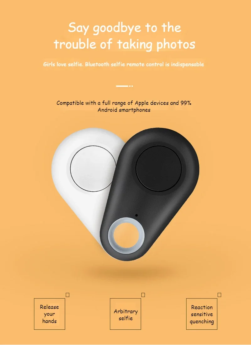 Description Picture 4 of itemMobile Phone Shutter Bluetooth Remote Control Selfie Water Drop Wireless Remote Photography 20m Use Distance for Android IOS