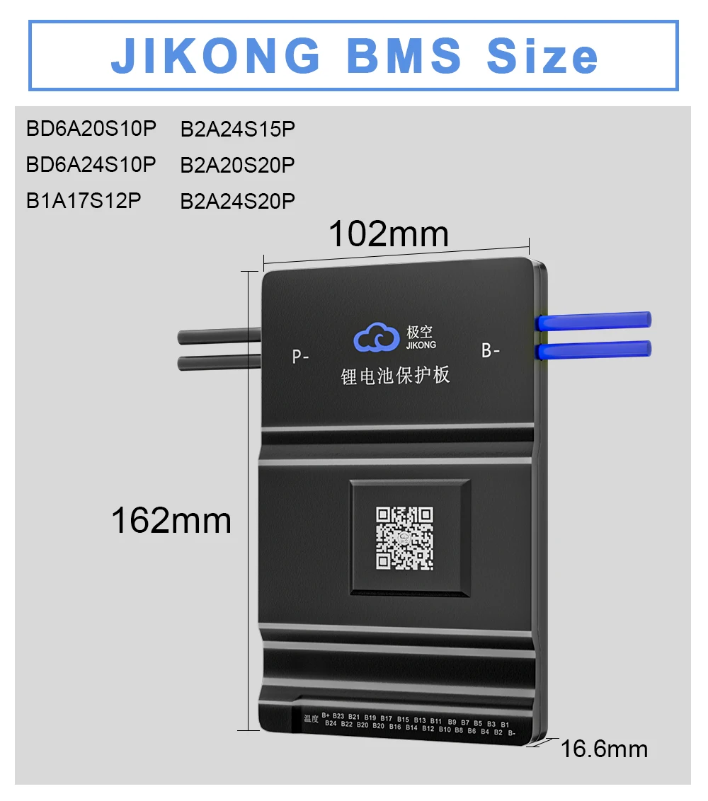 JKBMS 스마트 JIKONG BMS, BT RS485 CAN, 활성 밸런스 전류, 4S  24S LifePo4 리튬 이온 18650 배터리, 200A 방전