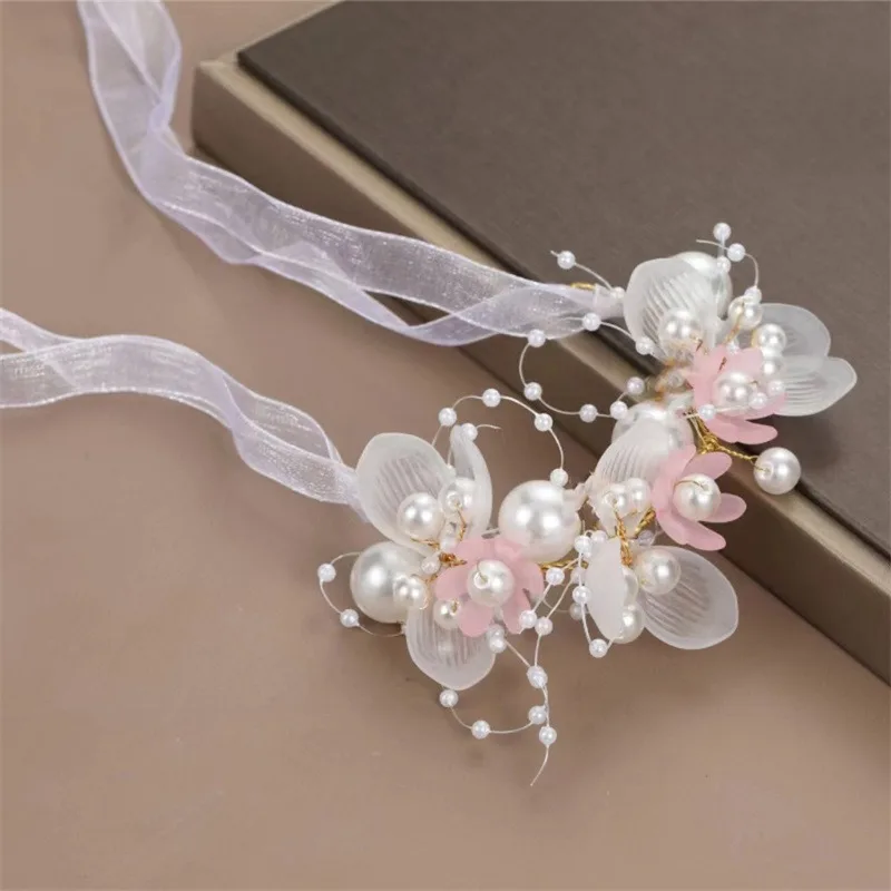 Elegant Pearl Flower Headband - Baby Girls Wedding Hair Accessory