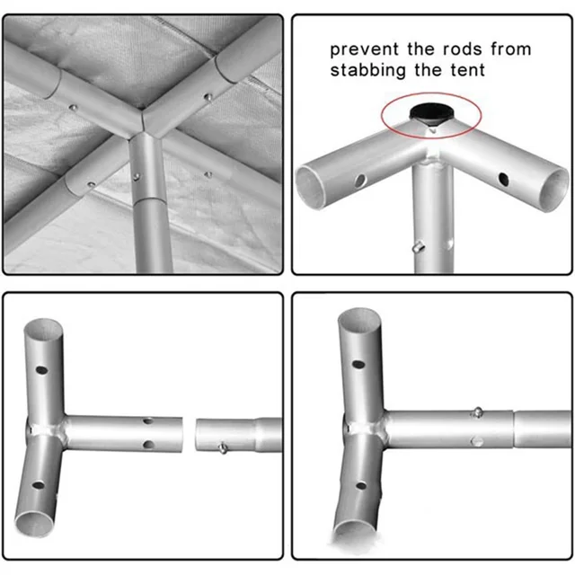 Beltéri Növénytermesztési Sátor 600D Oxford Szövet Kagyló Fém Építés Vízálló Penész Üvegházhatású Szoba Tiszta Növény Termesztési - Image 6
