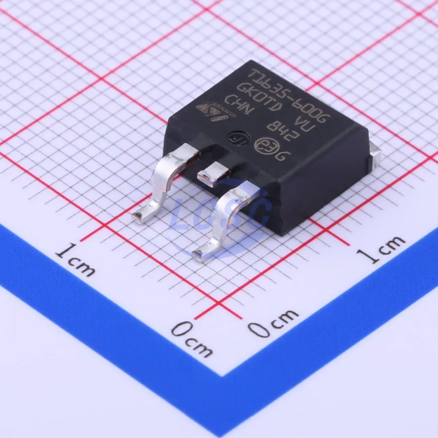10 개/몫 기존 T1635-600G 600V 16A 스너버리스 표준 트라이악 T1635-600G-TR TO-263-3 사이리스터 SCR