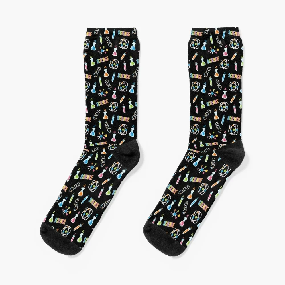 Science lover colorful pattern Socks floor hiphop compression Men's Socks Women's