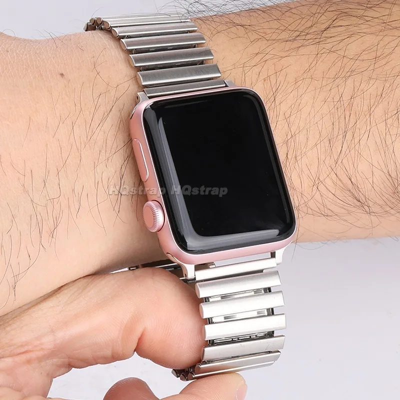 Sleek Stainless Steel Elastic Watchband - Universal Fit, Unisex Design