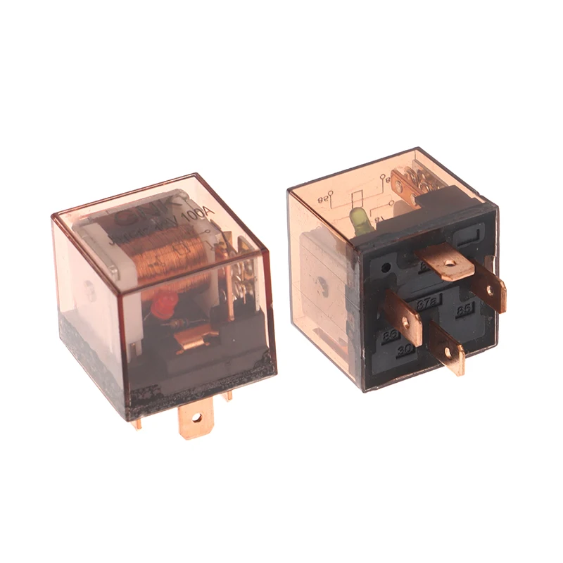 DC 12V 24V Waterproof Automotive Relay 4/5Pin SPDT Car Control Device 100A With Light Car Relays Control Switch
