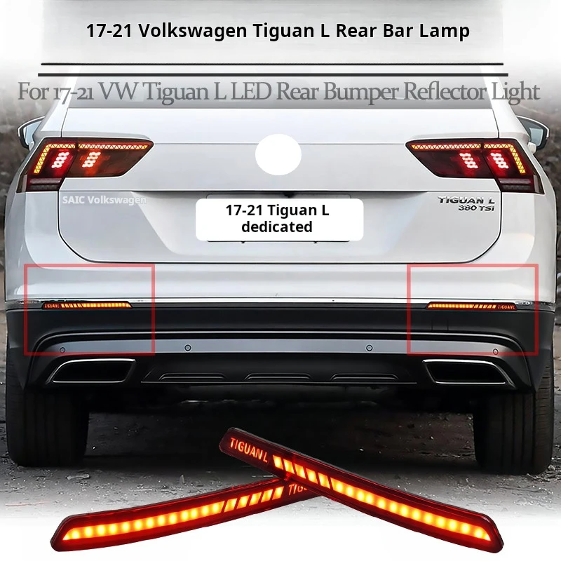 

Suitable For 17-22 Volkswagen Touareg L With Flowing Rear Bumper Lights, Driving Brake Flashing, Turning, High Brightness, And