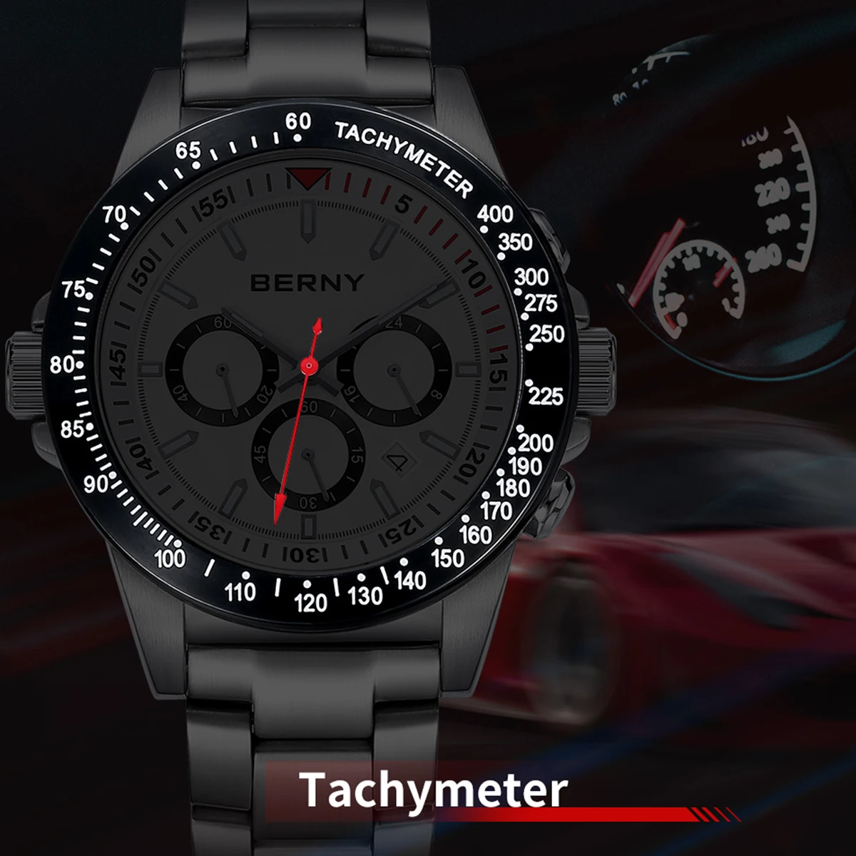 BERNY Quartz Watches for Men MIYOTA OS20 Multi-function