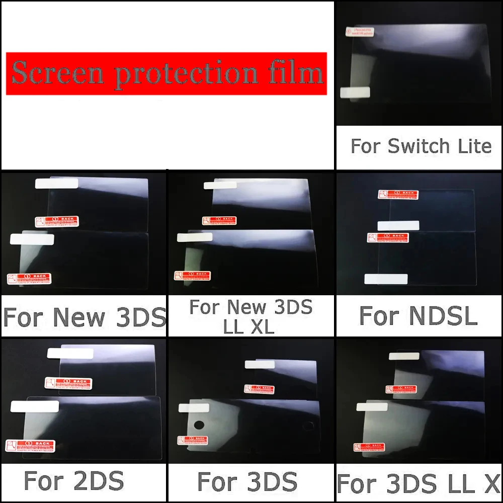 

1PCS 1set Top Bottom HD Clear Protective Film For Nintend DSL NDSL for 2DS New 3DS XL LCD Screen Protector