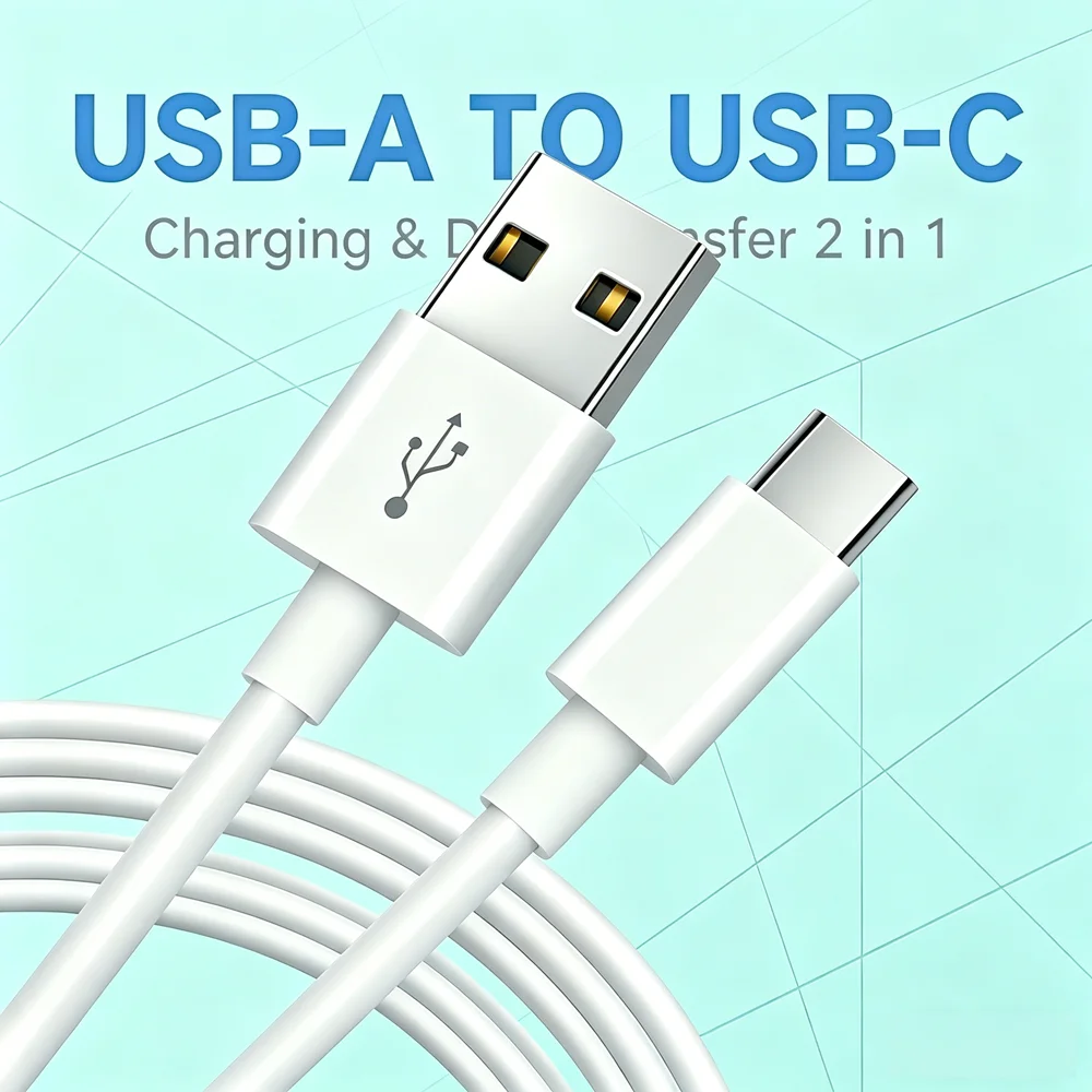 High-Speed 2M USB Type A to C Fast Charger Cable