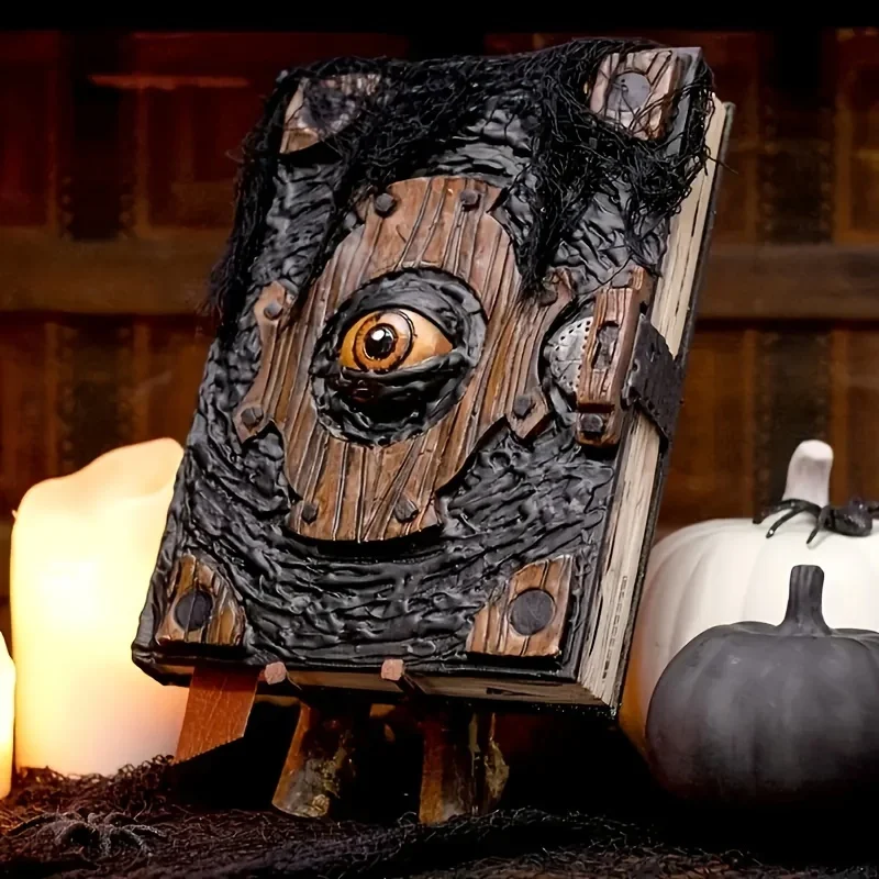 

Add a Spooky Touch to Your Home with this Halloween Curse Devil's Eye Horror Book Statue