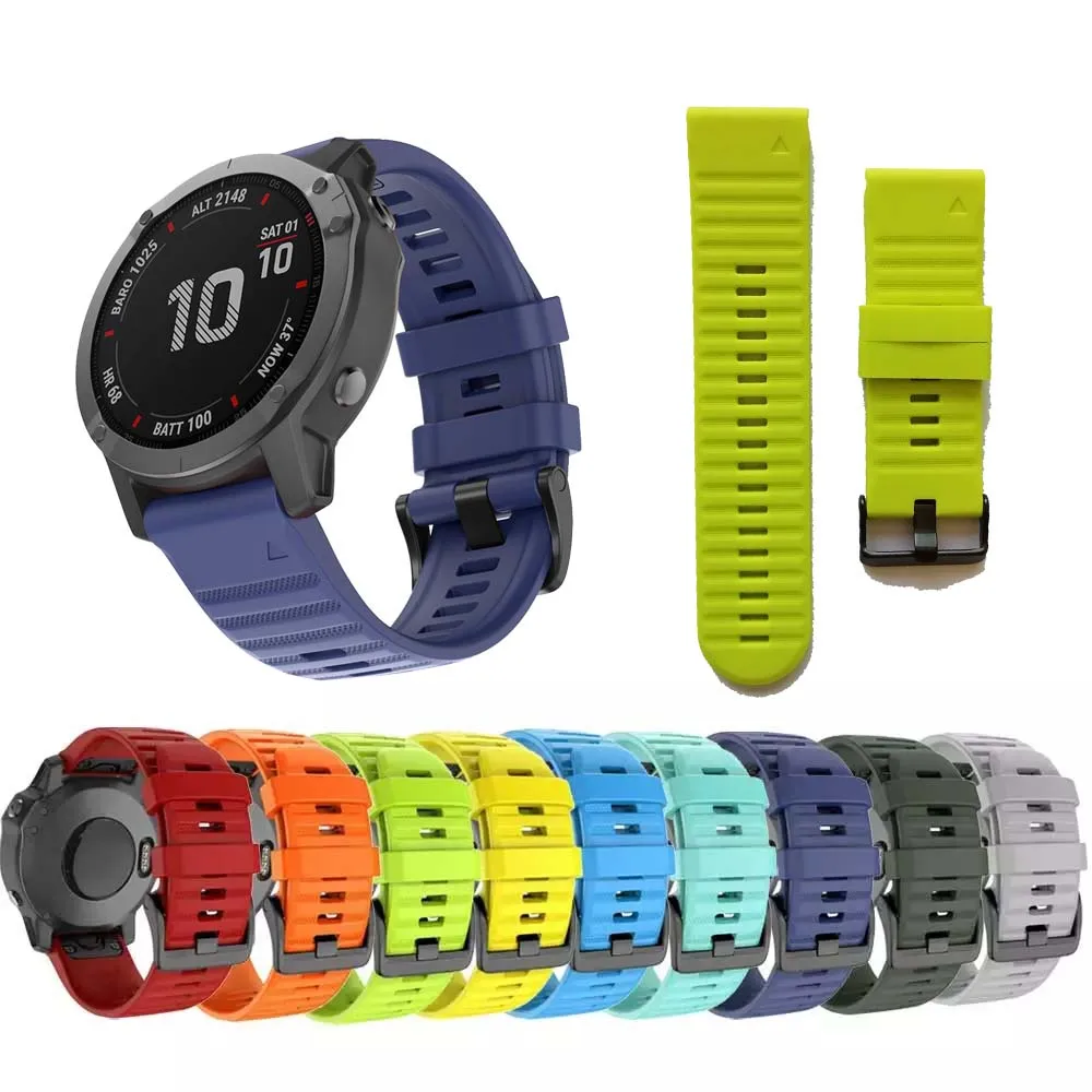 

Silicone Strap For Garmin Fenix 6X 5X 3 D2 Tactix Bravo Descent MK1 Smartwatch Replacement Watch Band Wristband 26mm Bracelet