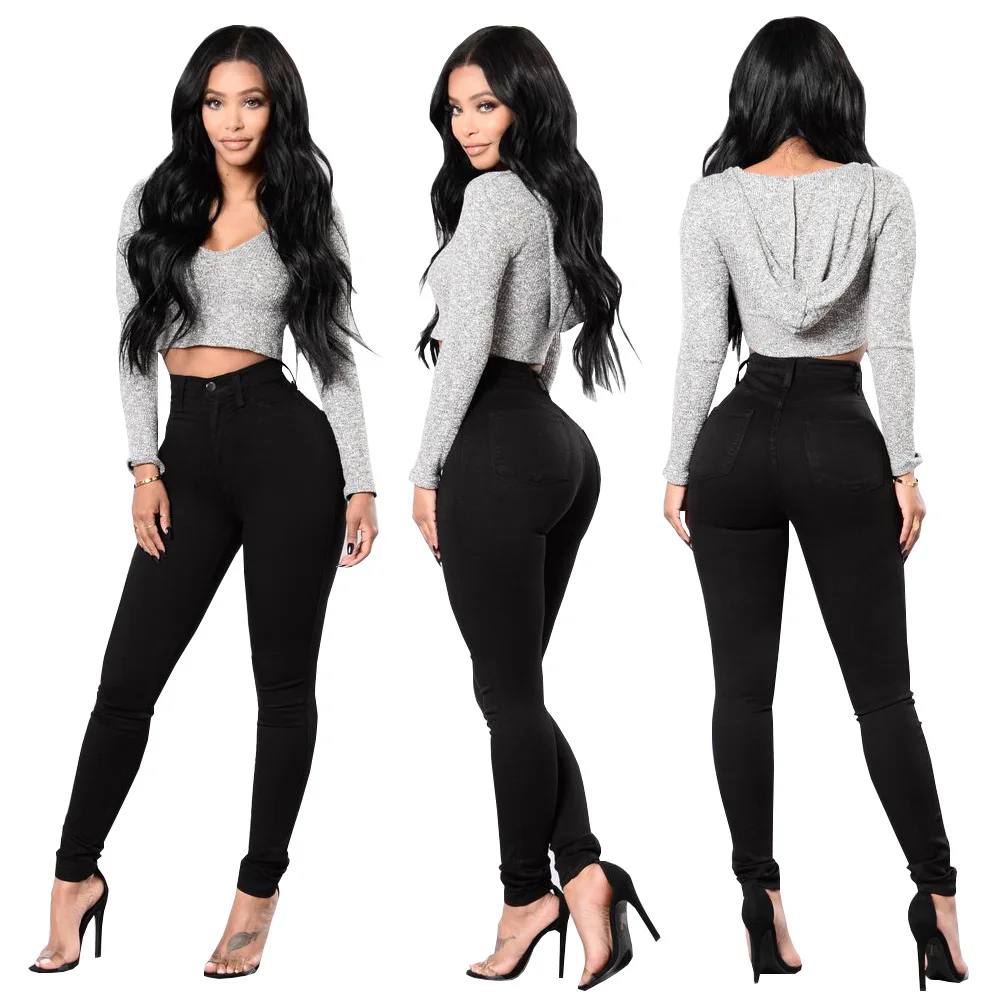 Skinny Jeans for Women Pencil Pants  Super Stretch Denim Trousers Sexy Slim Fashion Waist Casual Pants Spring Autumn Streetwear elegant design wide leg jeans women super baggy skirts vaqueros mom 80kg oversize pants korean fashion high waist denim trousers