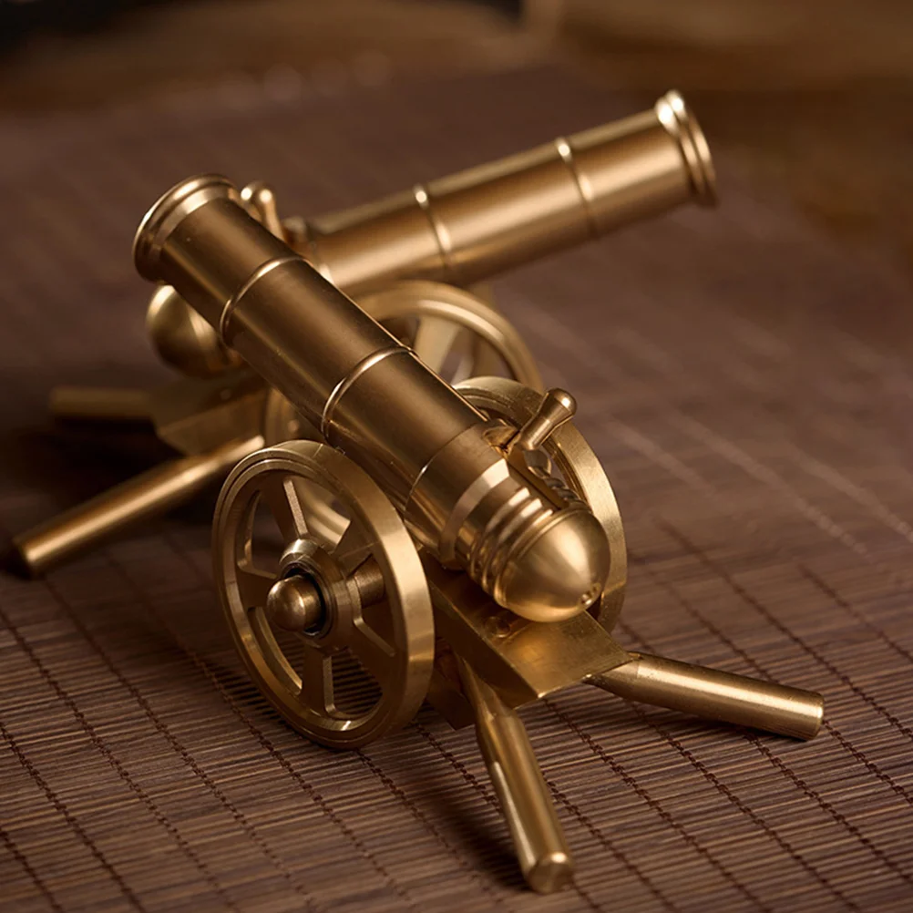 

Small Brass Cannon Decor Cannon Model Souvenir Decompression Toy Desktop Ornament Home Office Handicraft Kids Gifts