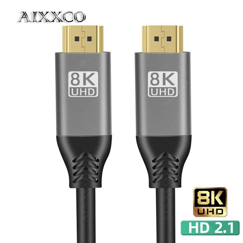AIXXCO 8K HDMI-Compatible Cable 4K/120Hz V2.1 Wire Ultra High-Speed 48Gbps 8K/60Hz HDMI-Compatible Splitter Digital Cable Cord hdmi cable hdmi splitter converter