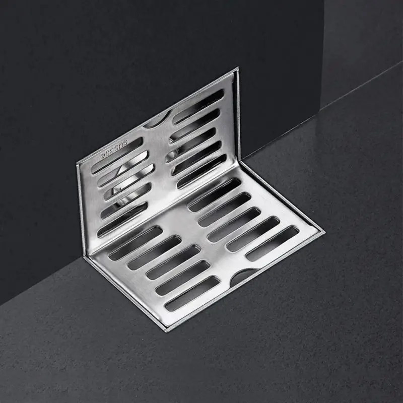 304 Stainless Steel L-shaped Corner Floor Drain Outdoor L-shaped Floor Drain Balcony Corner Side Drainage