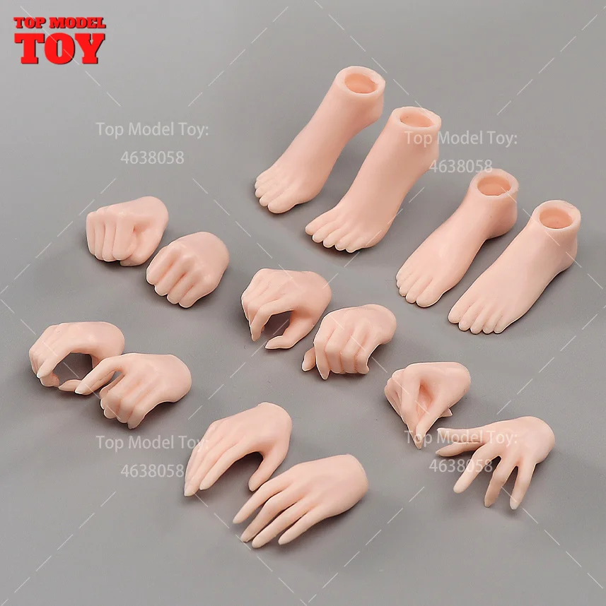 1/6 Hand Gestures Model 5 pairs Hand 2 pairs Feet Shape Body Accessories Fit 12'' AB001 TBL JIAOU Female Soldier Action Figure