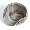 Washed Cotton Newsboy Cap Peaky Octagonal Hat Vintage Casual Cap Solid Berets Flat Hat 5