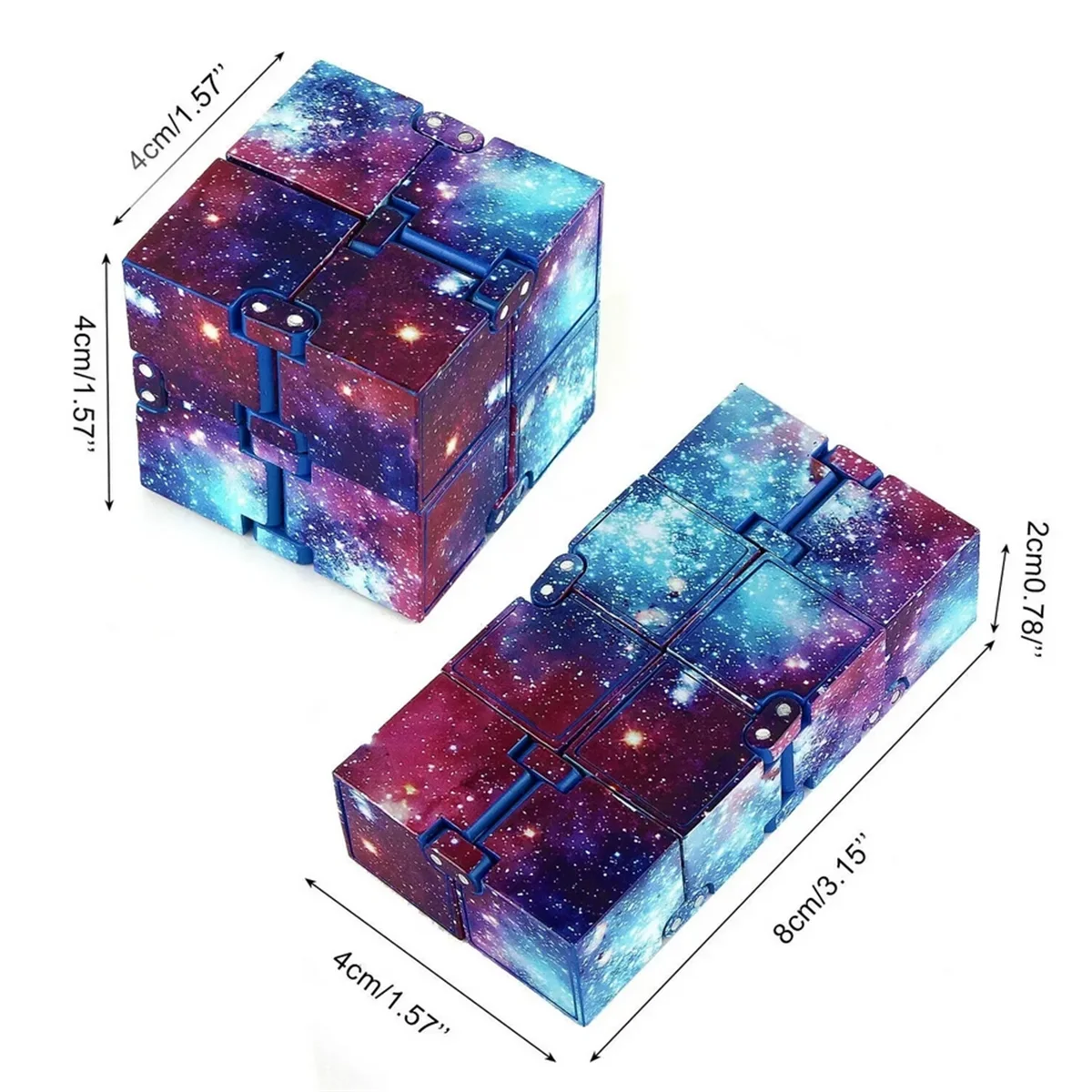 Starry Sky Splendor Infinite Cube Stress Relief Cube Creative Magic Puzzle Flip Fidget Finger Toys Anxiety Relief Toys