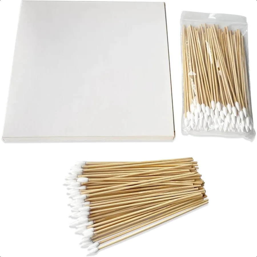 Gun Cleaning Swabs 500 Pack Lint Free Cotton