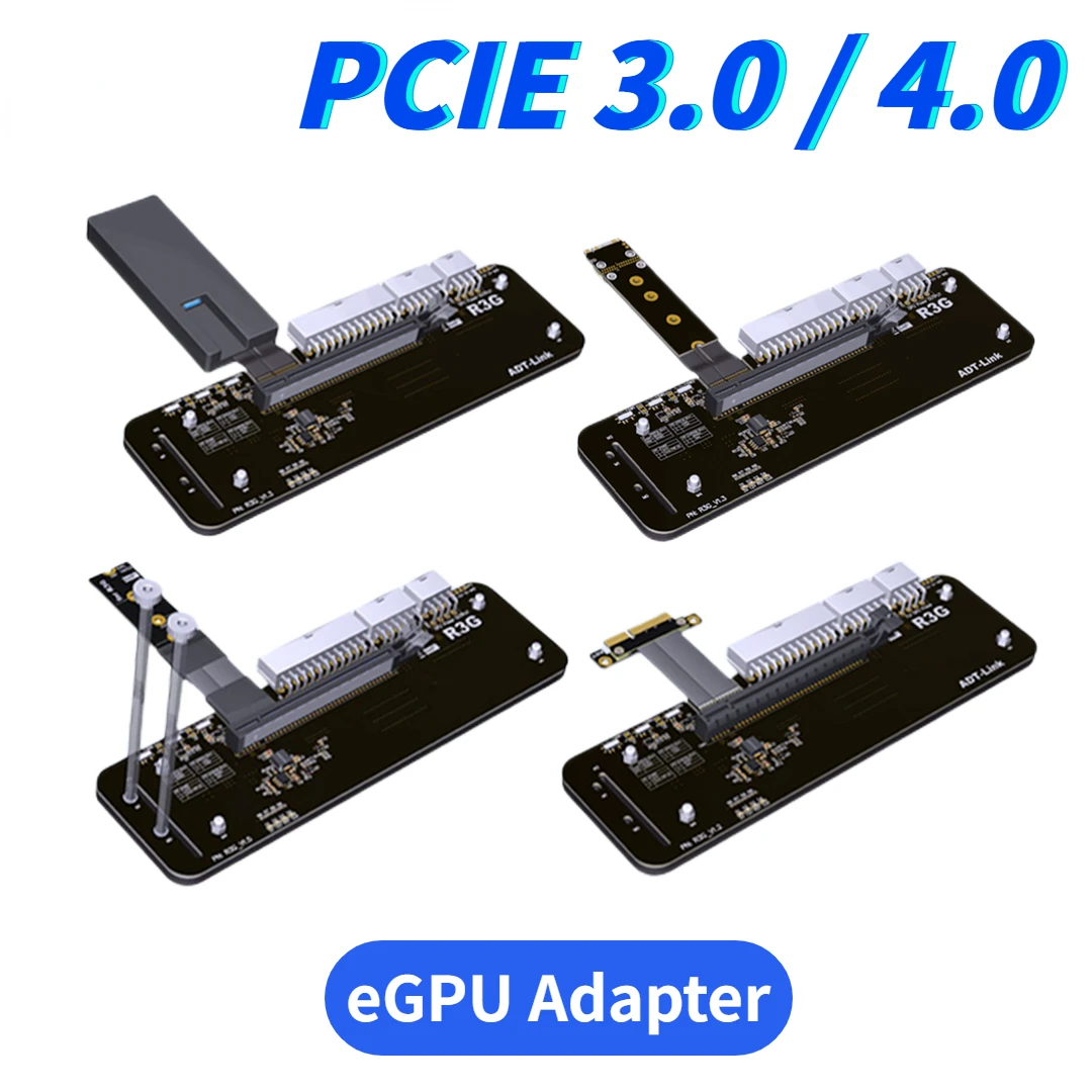 pcie-40-x4-riser-cable-64gbs-m2-key-m-nvme-external-graphics-card-stand-bracket-r43sg-40-pci-e-egpu-for-graphics-card-25-50cm