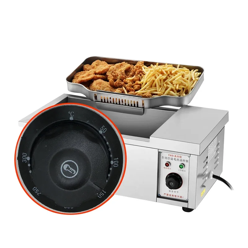 12L Household Desktop Fryer Fried Chicken Roast Fryer 220V/3000WCommercial Stainless Steel Electric with Frying Basket