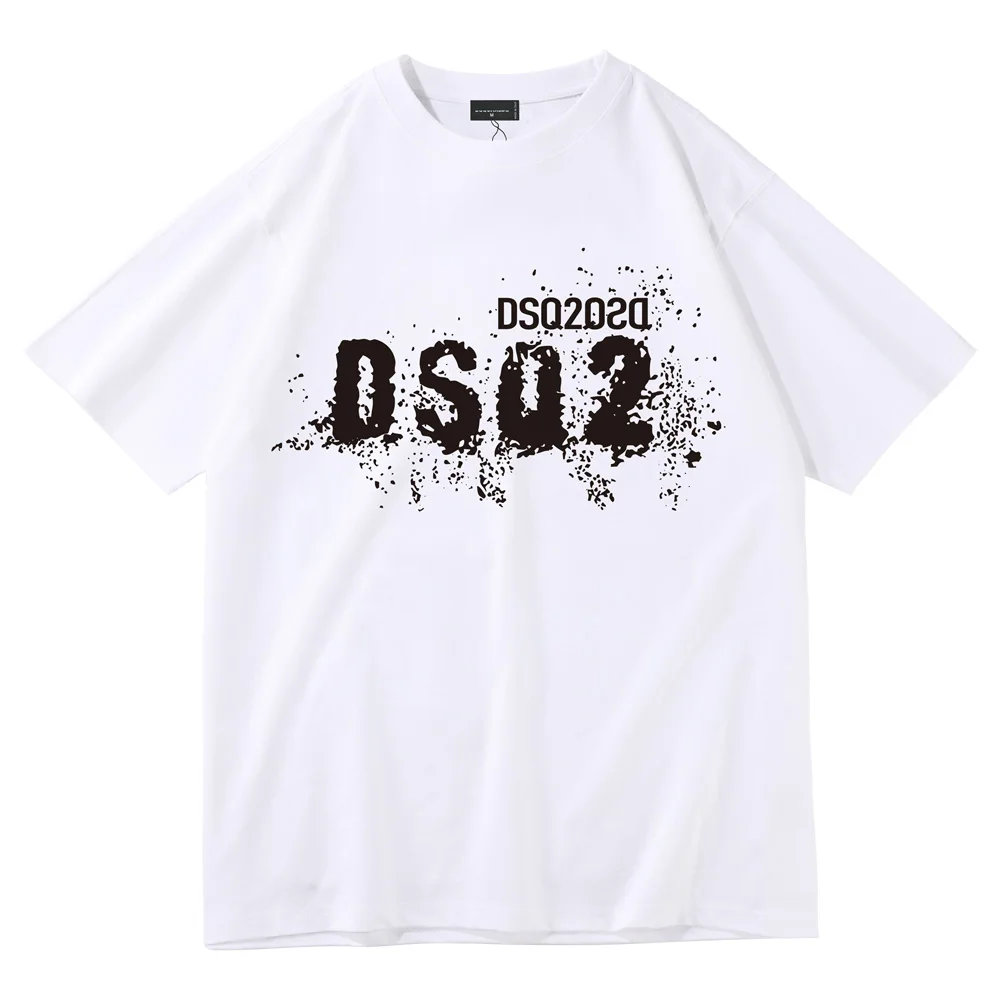 

dsq2 brand cotton style Men's and Women's T-shirt DSQ2 letter casual O-Neck T-shirt short sleeve tees T-shirt for men