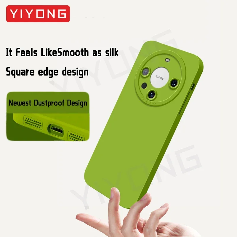 Custodia Mate60 YIYONG Square Liquid Silicone Soft Cover per Huawei Mate 60 50 40 Mate40 Mate50 Pro Custodie per telefono antiurto_voghion.com