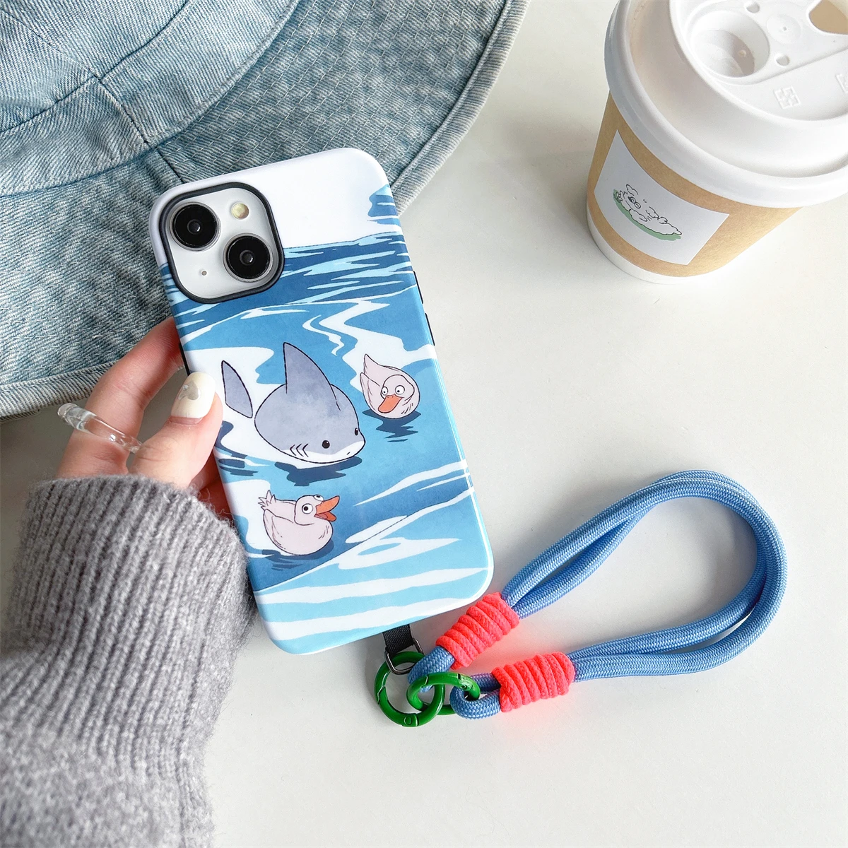 Pool image intInclusive Phone Case Two-In-One Film Protective Shell For iPhone 15 14 13 12 11 Pro Max Plus Mini
