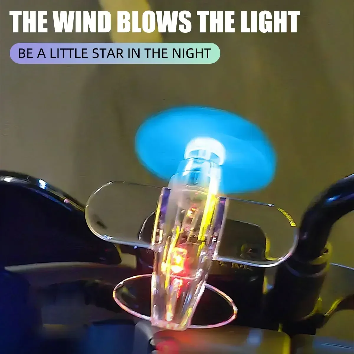 Wind-Powered Rotatable Airplane LED Light Car Motorcycle Decorations LED Warning Flashing Lights Car Styling Interior Ornaments